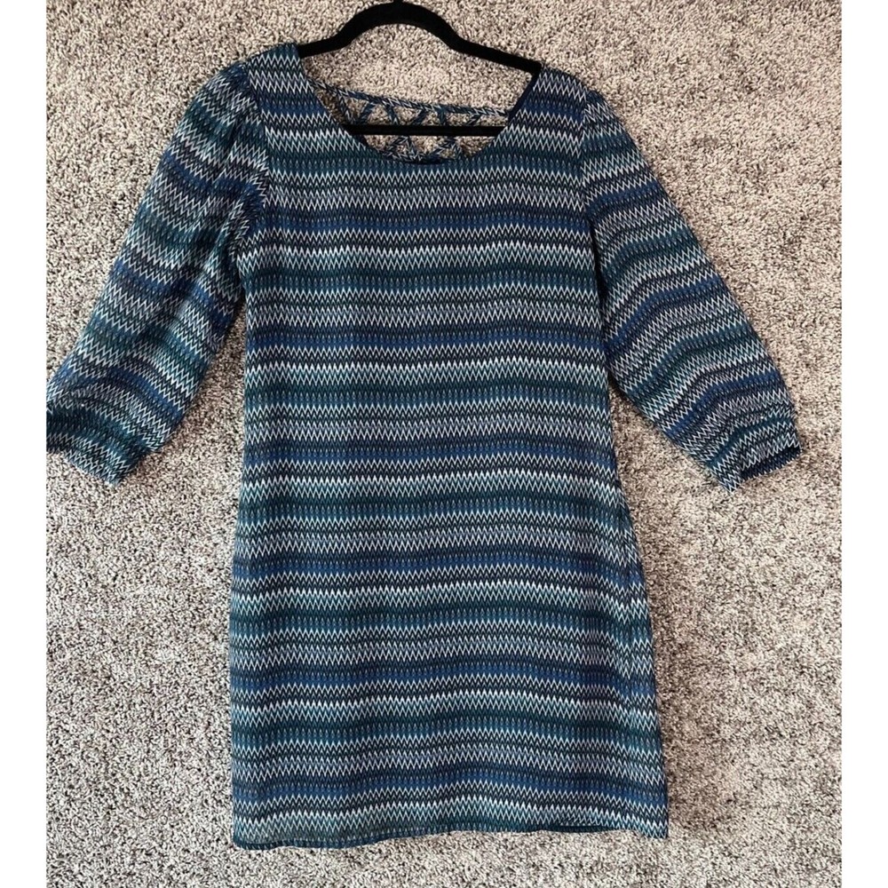 Blue Zig Zag pattern Women's Dress